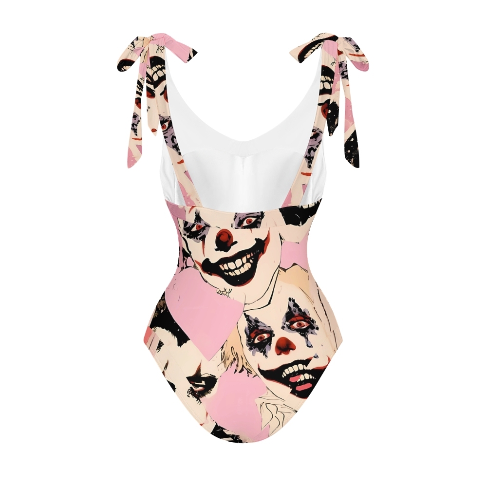 Women's Clown Printed One Piece Swimsuits and Cover Ups