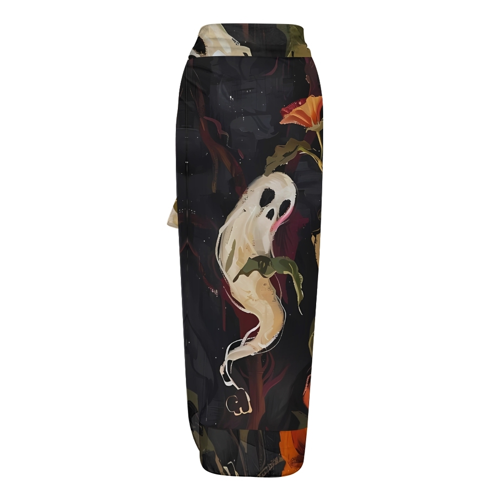 Women's The little ghost in the flowers Printed One Piece Swimsuits and Cover Ups