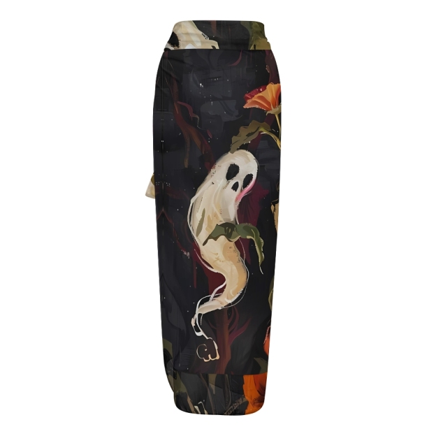 Women's The little ghost in the flowers Printed One Piece Swimsuits and Cover Ups