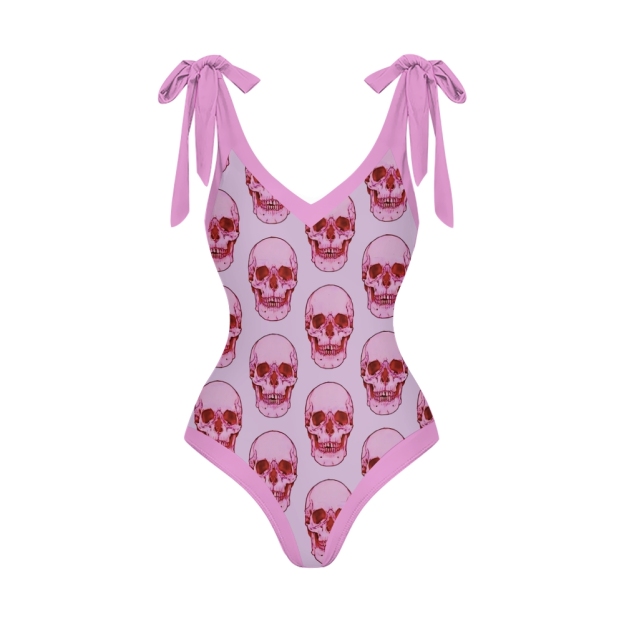 Women's Skull Printed One Piece Swimsuits and Cover Ups