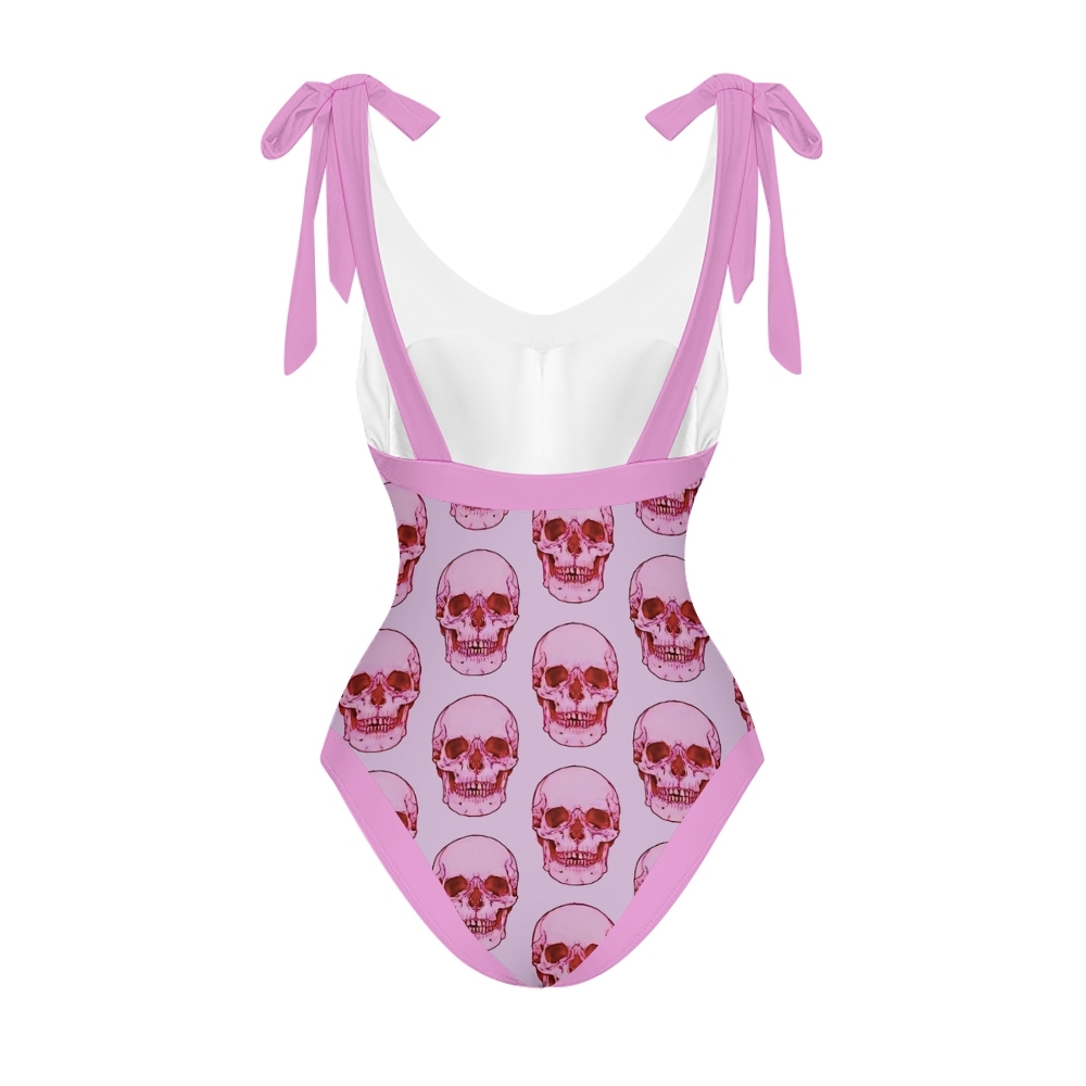 Women's Skull Printed One Piece Swimsuits and Cover Ups