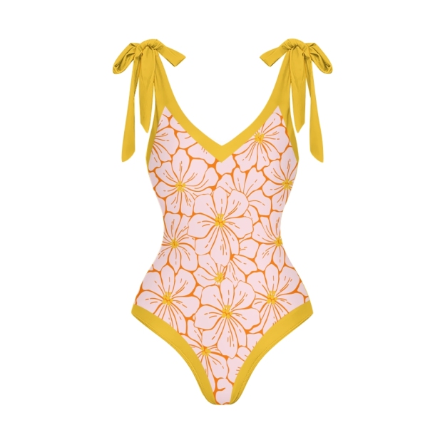 Women's Flowers Printed One Piece Swimsuits and Cover Ups