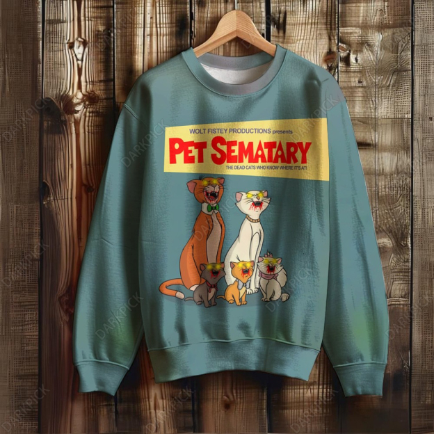 Unisex Zombie Cat Pet Sematary Art  Sweatshirt