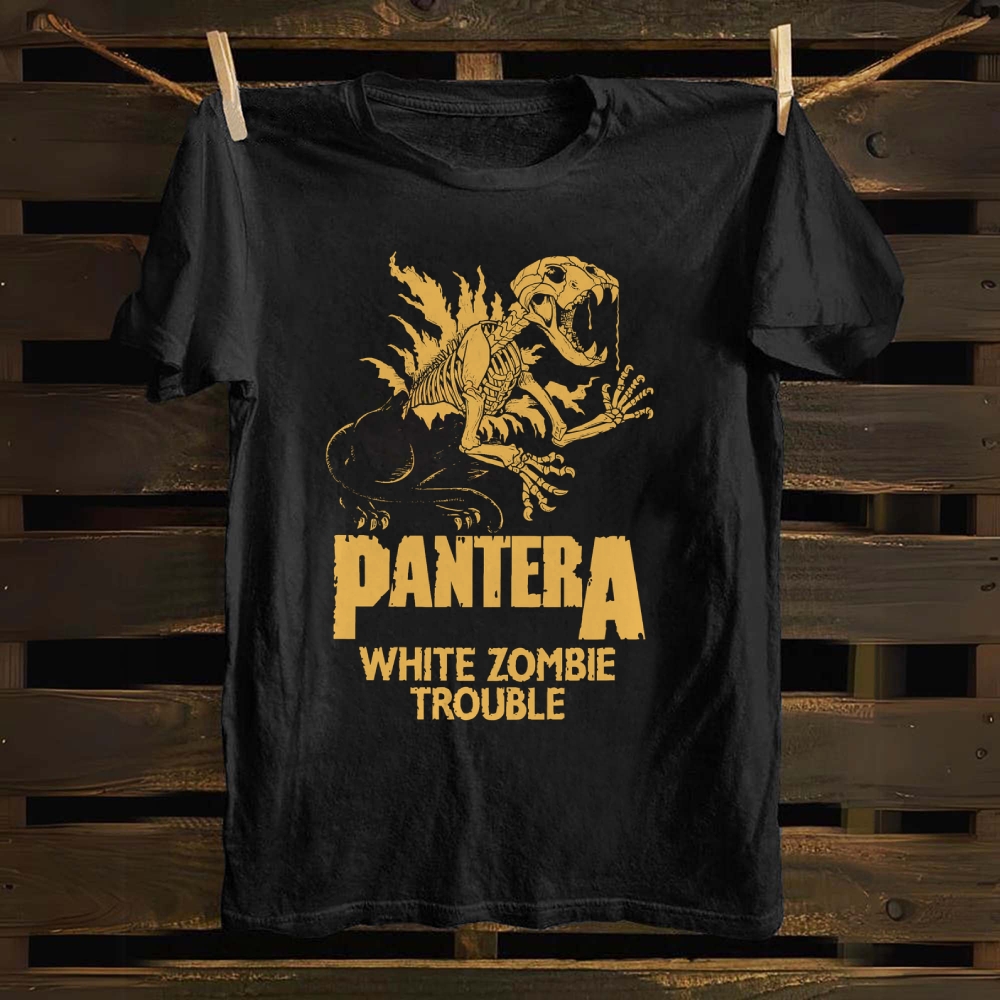 Unisex cotton Pantera Skull Concert Poster Heavy Metal Rock Music T-shirt