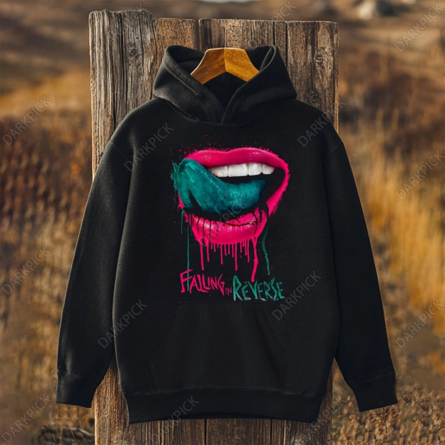 Unisex Falling In Reverse Rock Band Printed Long Sleeve Hoodie