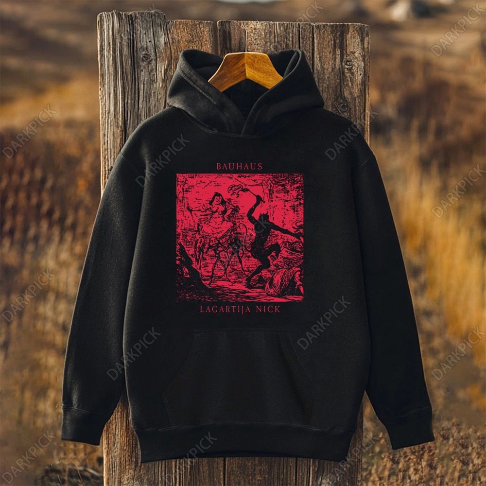Unisex Bauhaus Rock Band Printed Long Sleeve Hoodie