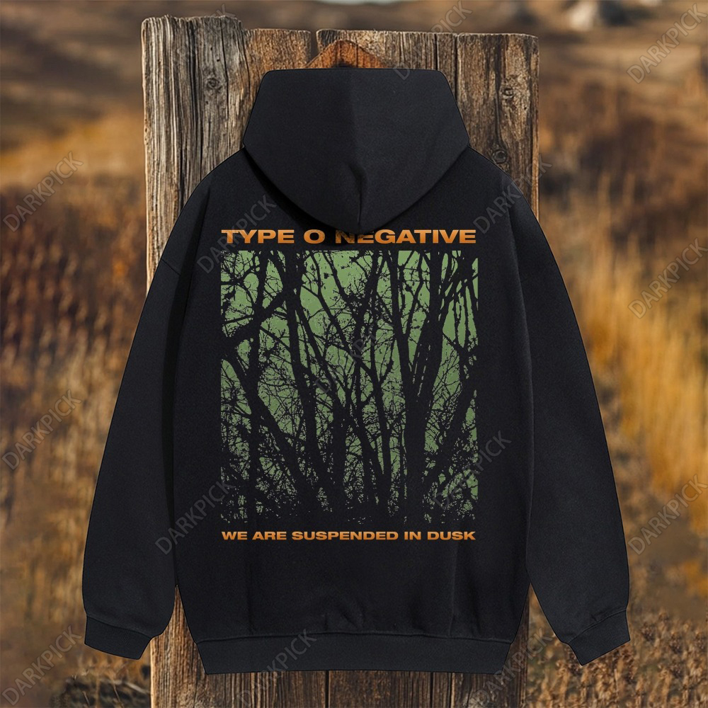 Unisex Type O Negative Printed Long Sleeve Hoodie