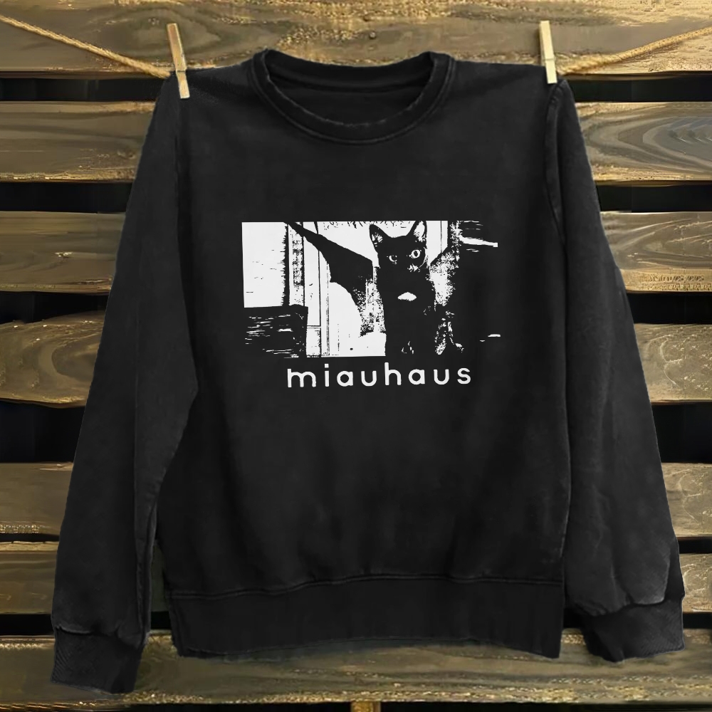 Unisex Cotton Miauhaus Batcat Sweatshirt