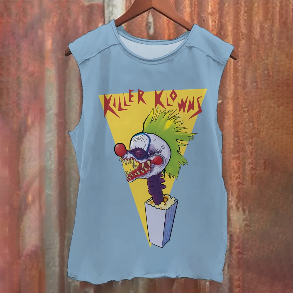Unisex Casual Killer Klowns from Outer Space Movie Printed Clown Tank Top