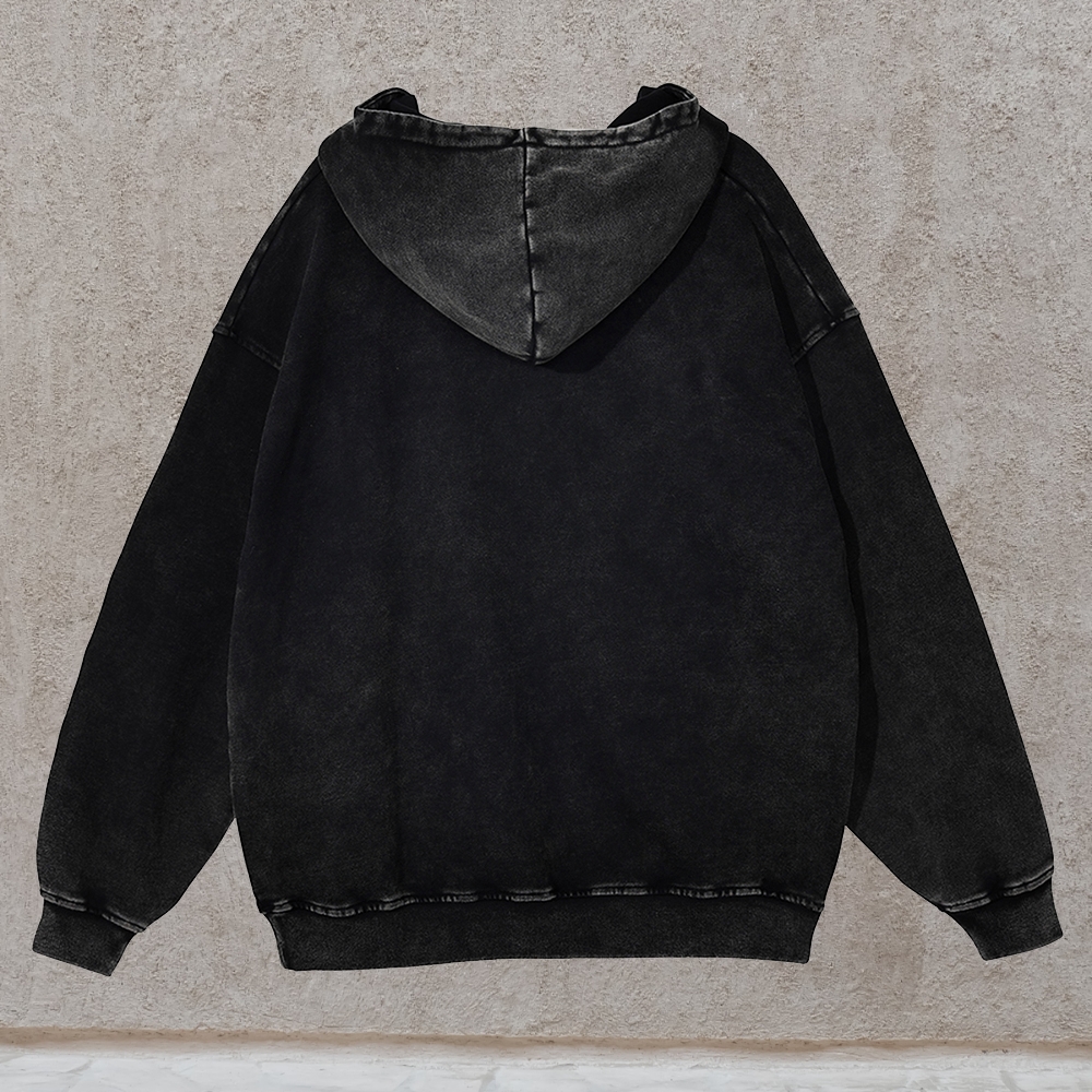 Casual Washed Very Demure Halloween Horror Hoodie