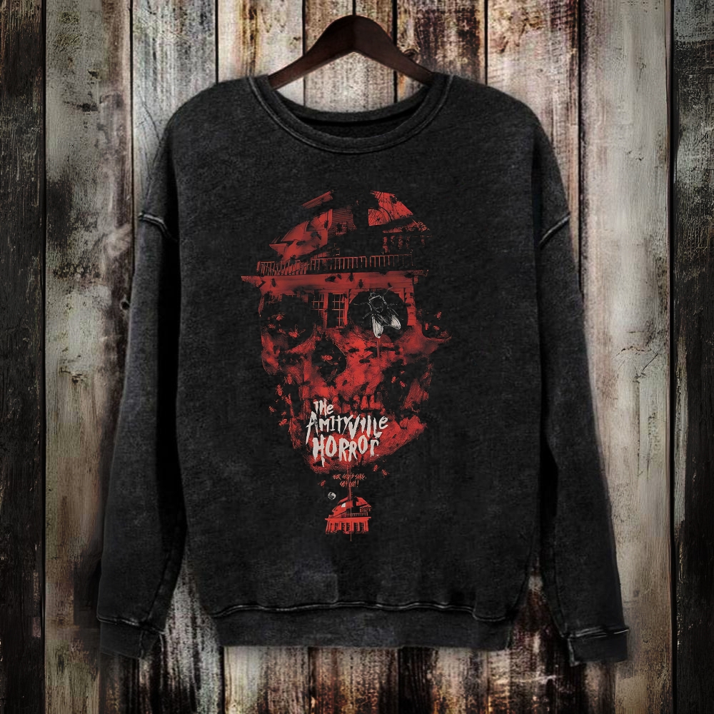 Unisex Vintage Washed The Amityville Horror Movie Sweatshirt