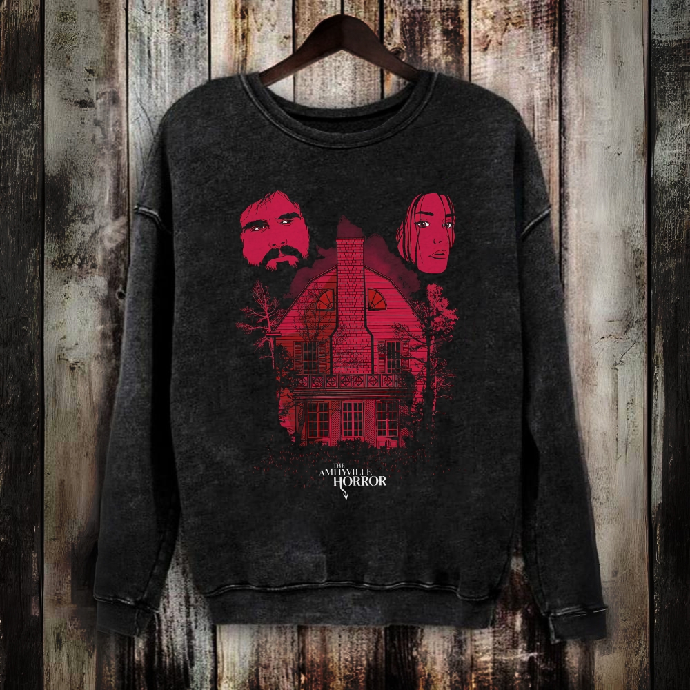 Unisex Vintage Washed The Amityville Horror Movie Sweatshirt