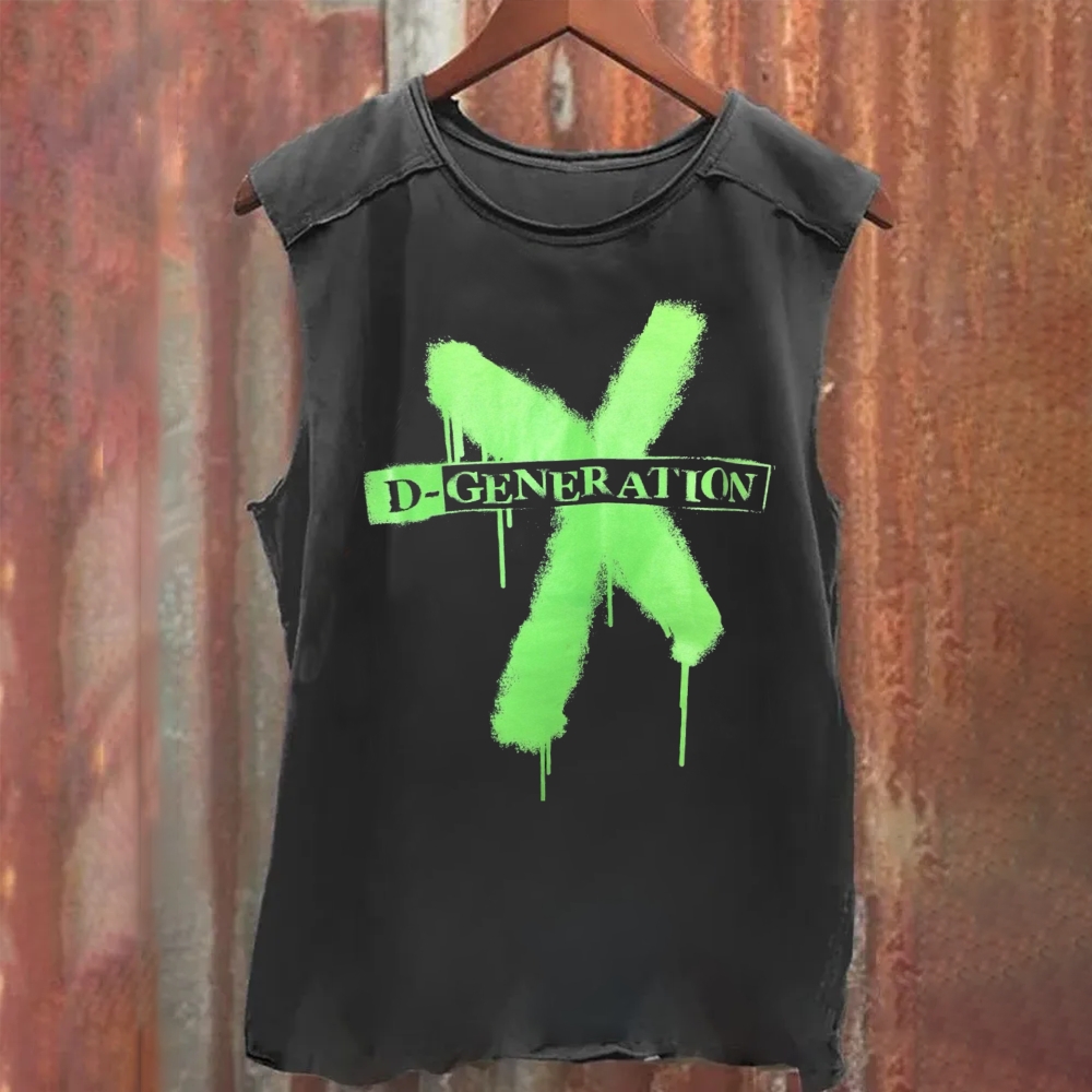 Unisex Vintage Washed D-Generation X Wrestling Team Tank Top