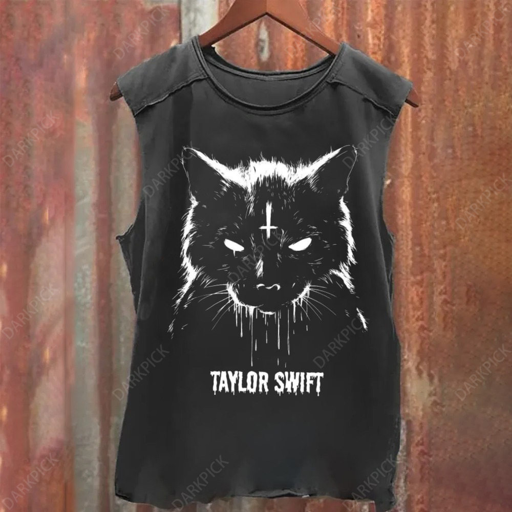 Unisex Vintage Washed Taylor Swift Singer Tank Top