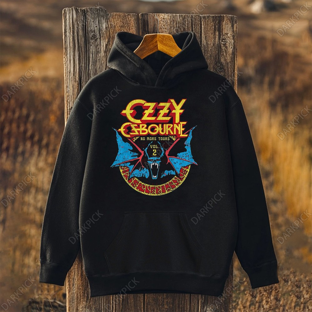 Unisex Ozzy Osbourne Singer Printed Long Sleeve Hoodie