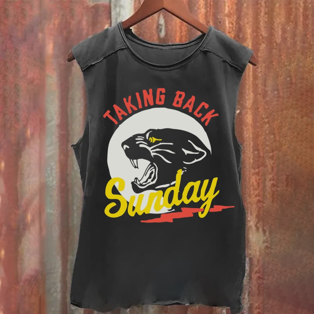 Unisex Vintage Washed Taking Back Sunday Band Tank Top