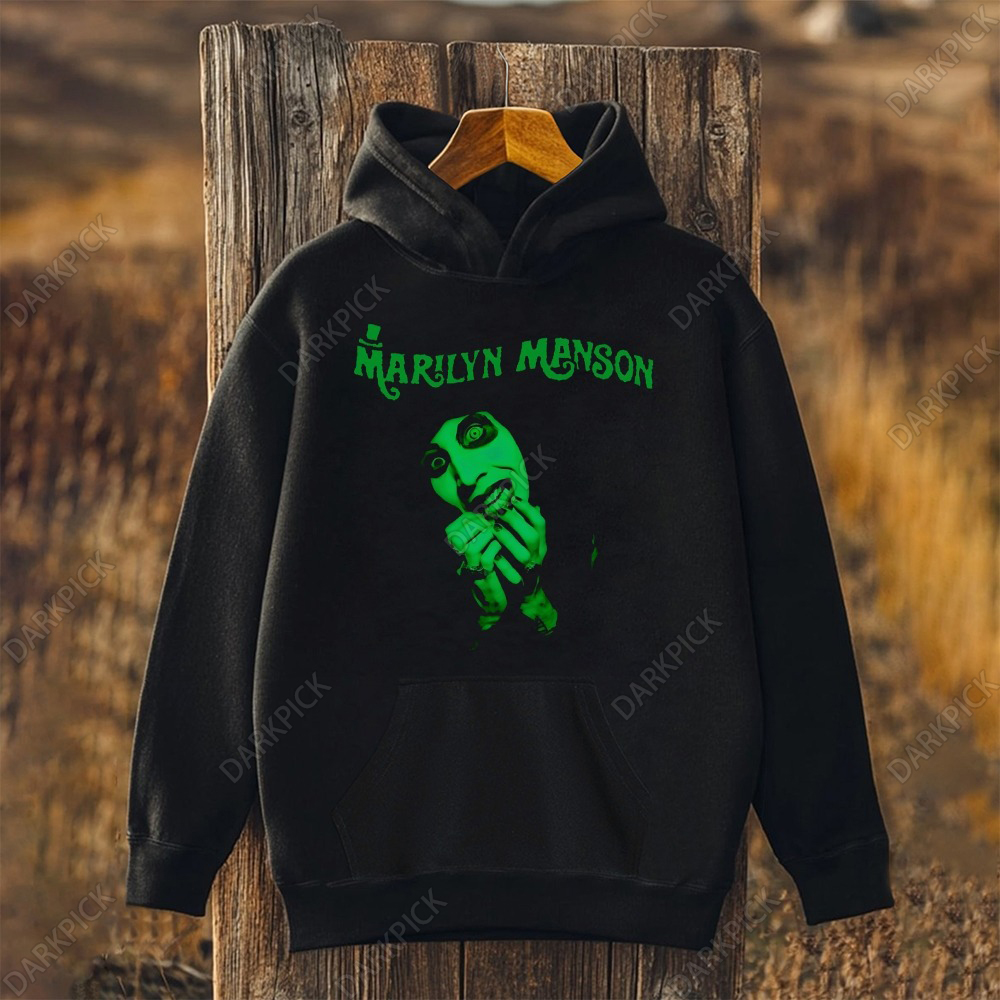 Unisex Marilyn Manson Singer Printed Long Sleeve Hoodie