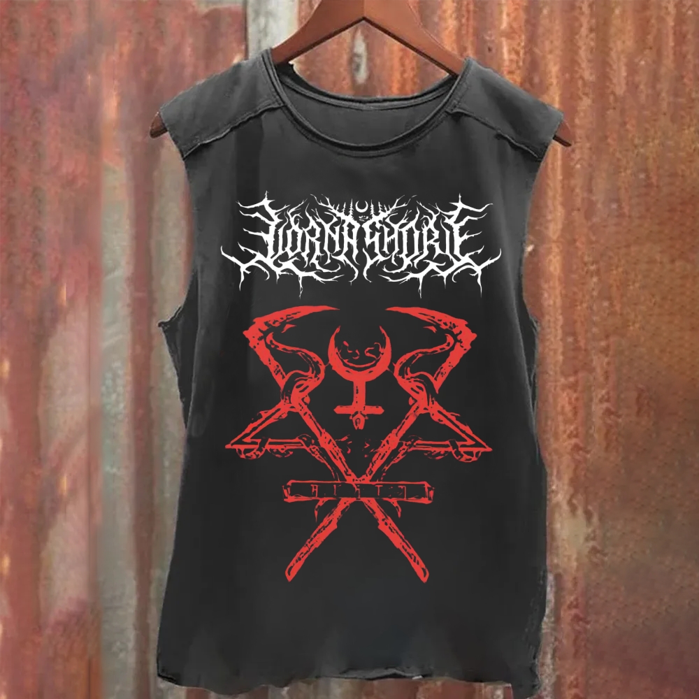 Unisex Vintage Washed Lorna Shore Band Tank Top