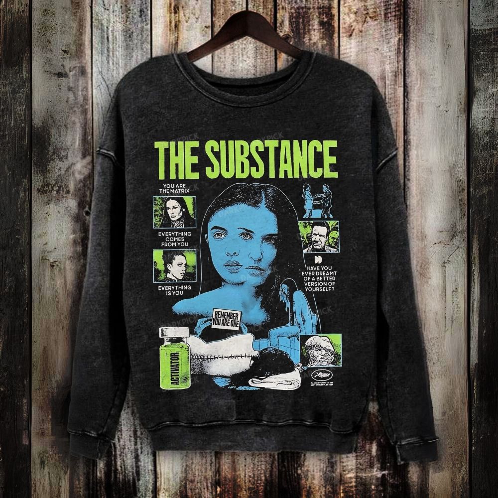 Unisex Vintage Washed  The Substance movie Sweatshirt