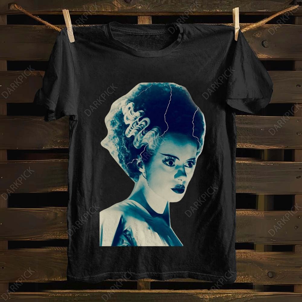 Unisex cotton Bride of Frankenstein Horror Movie T-shirt