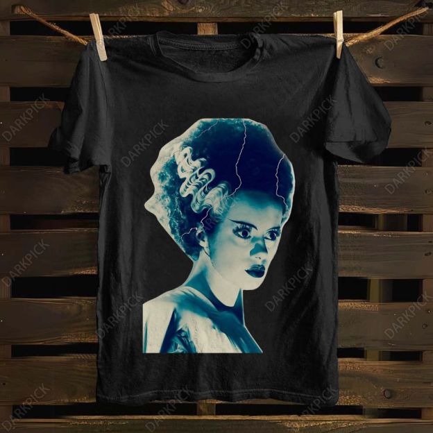 Unisex cotton Bride of Frankenstein Horror Movie T-shirt