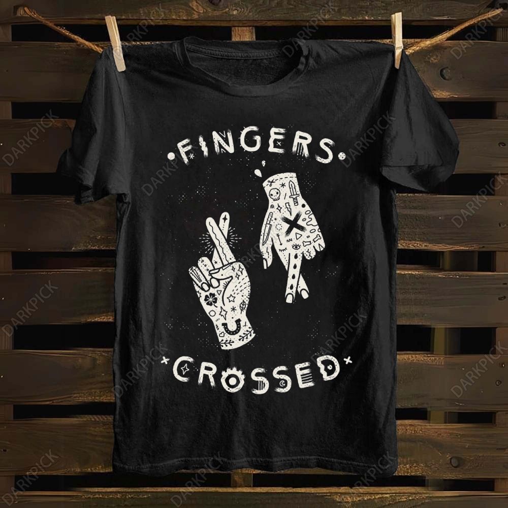 Unisex cotton  Fingers Crossed Music T-shirt