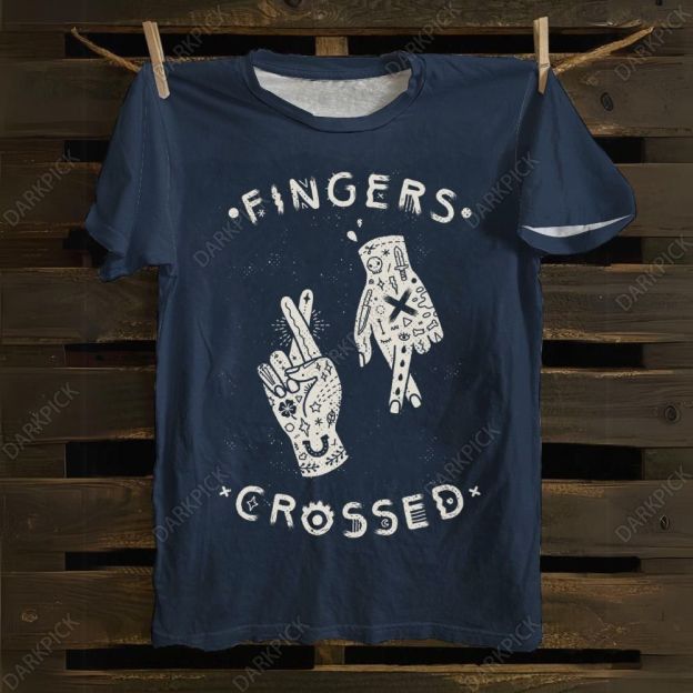 Unisex cotton  Fingers Crossed Music T-shirt