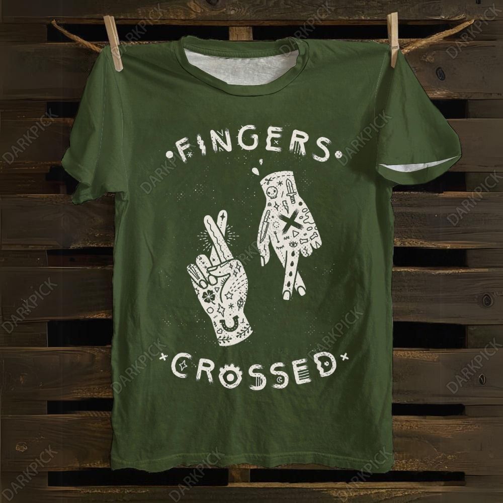 Unisex cotton  Fingers Crossed Music T-shirt
