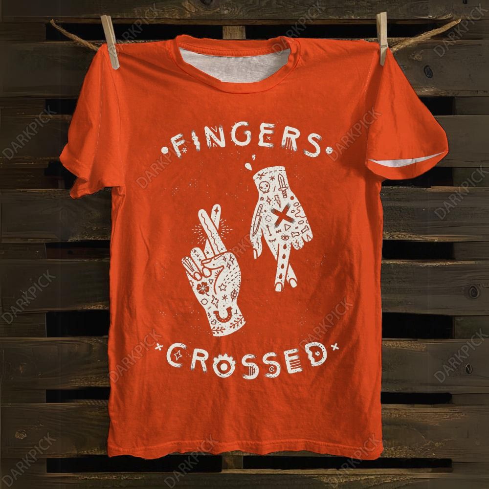 Unisex cotton  Fingers Crossed Music T-shirt
