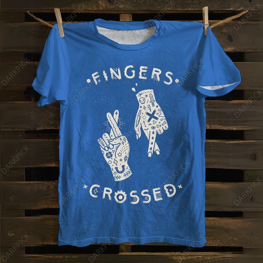 Unisex cotton  Fingers Crossed Music T-shirt
