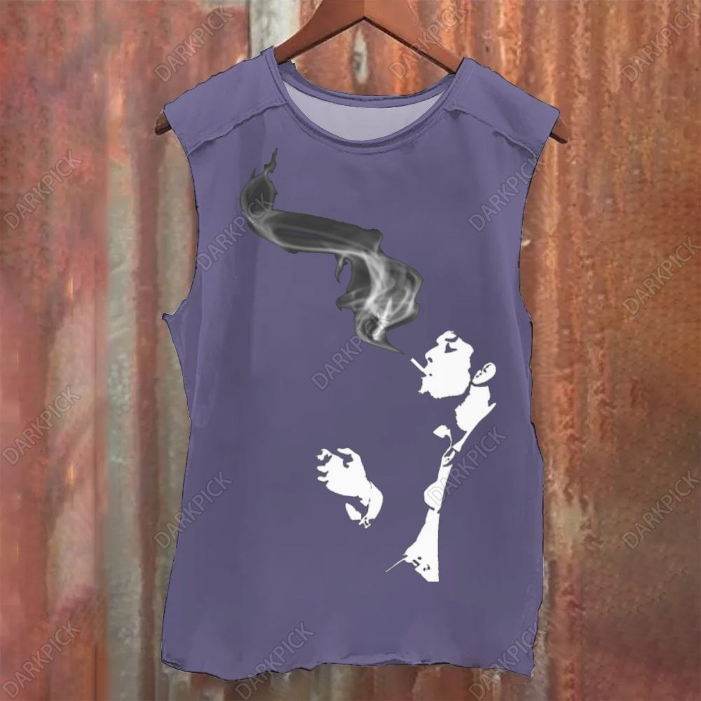 Unisex Vintage Washed Tom Waits Celebrities Tank Top