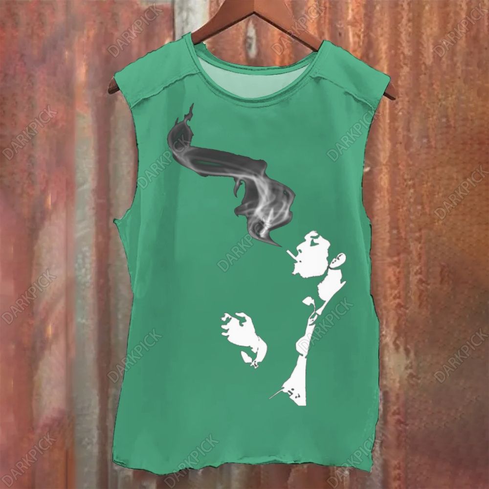 Unisex Vintage Washed Tom Waits Celebrities Tank Top