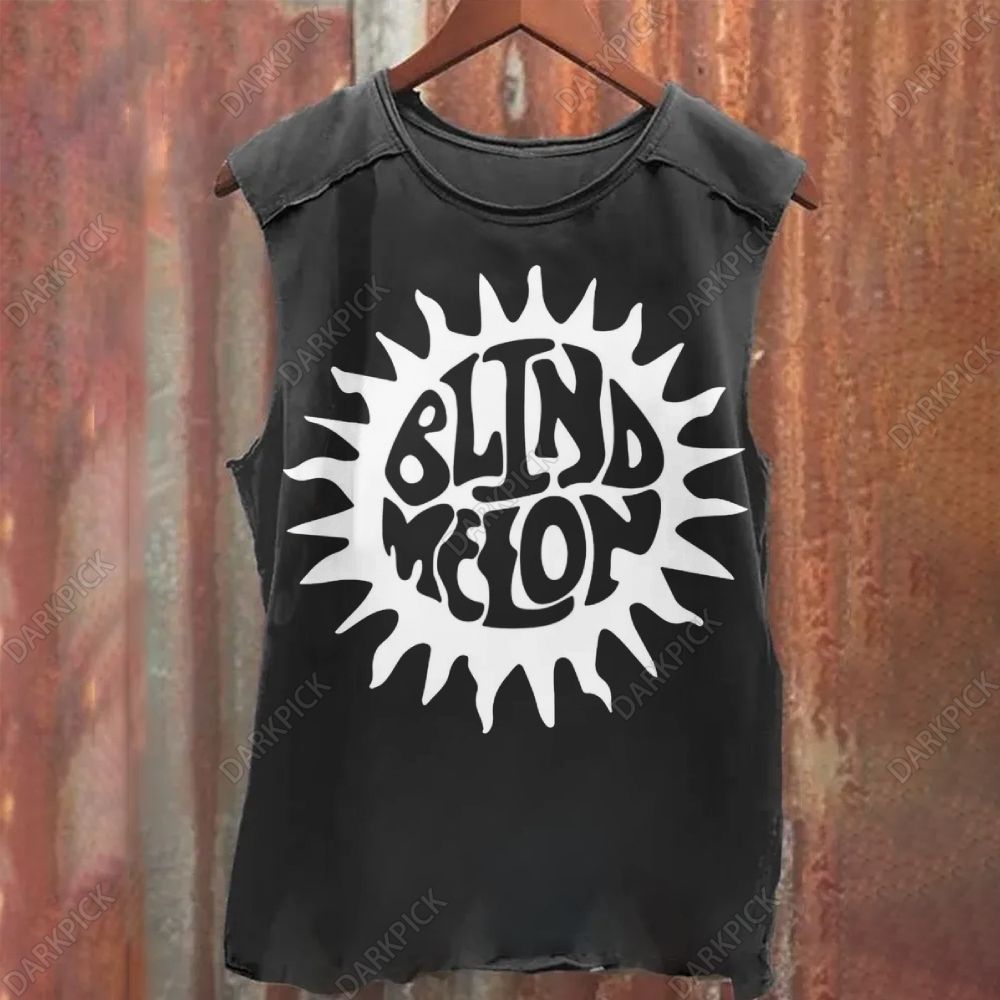 Unisex Vintage Washed Blind Melon Rock Band Tank Top