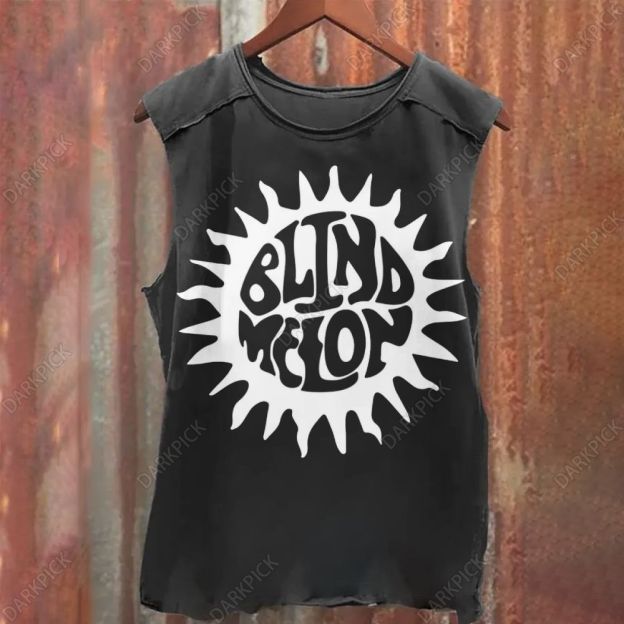 Unisex Vintage Washed Blind Melon Rock Band Tank Top