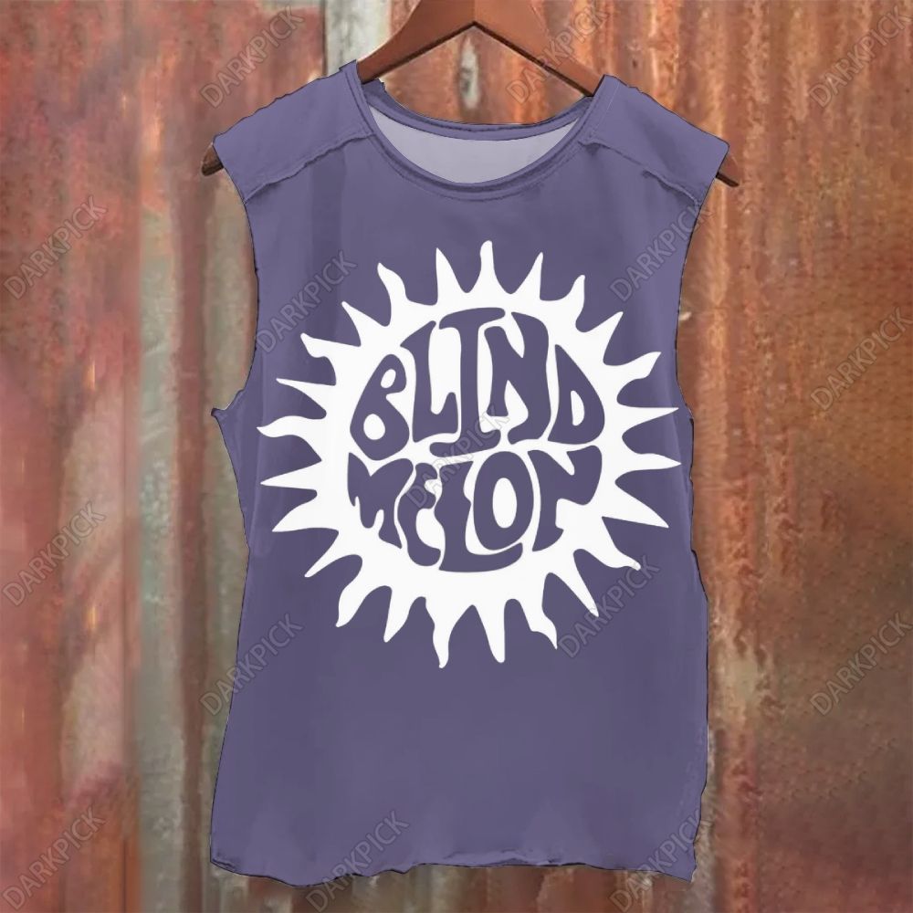 Unisex Vintage Washed Blind Melon Rock Band Tank Top