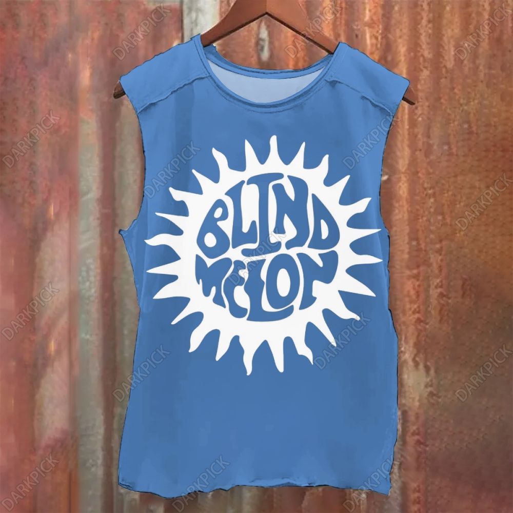 Unisex Vintage Washed Blind Melon Rock Band Tank Top