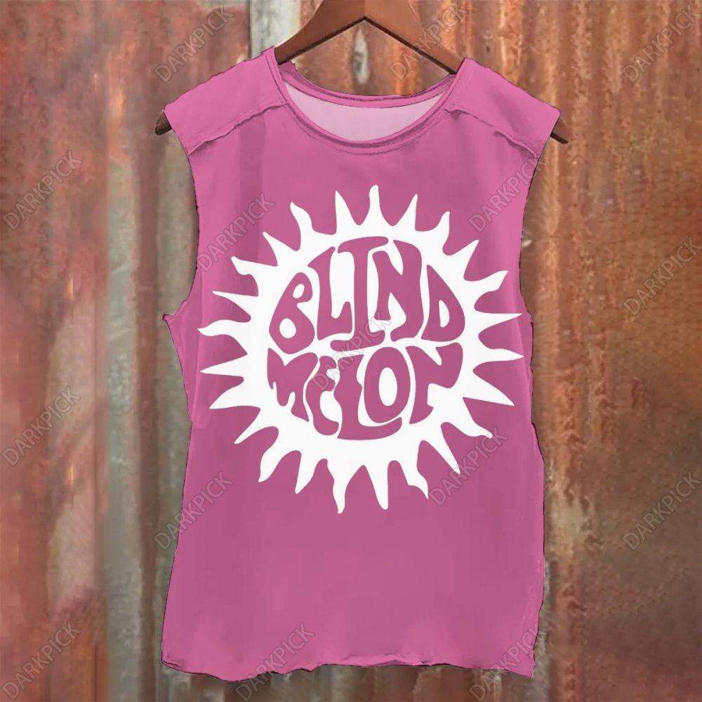 Unisex Vintage Washed Blind Melon Rock Band Tank Top