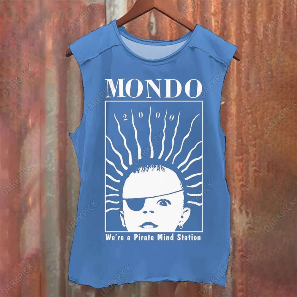 Unisex Vintage Washed Mondo 2000 Magazine Tank Top