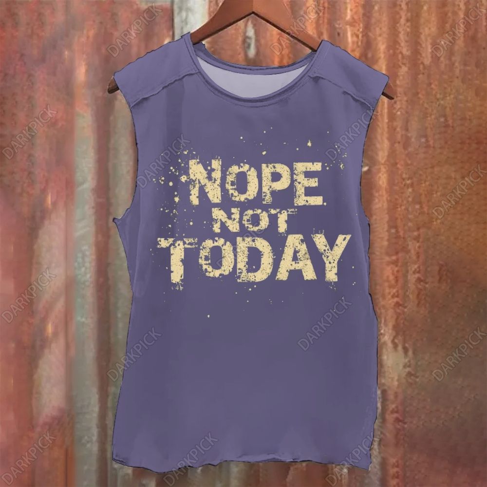 Unisex Vintage Washed Nope Not Today Tank Top