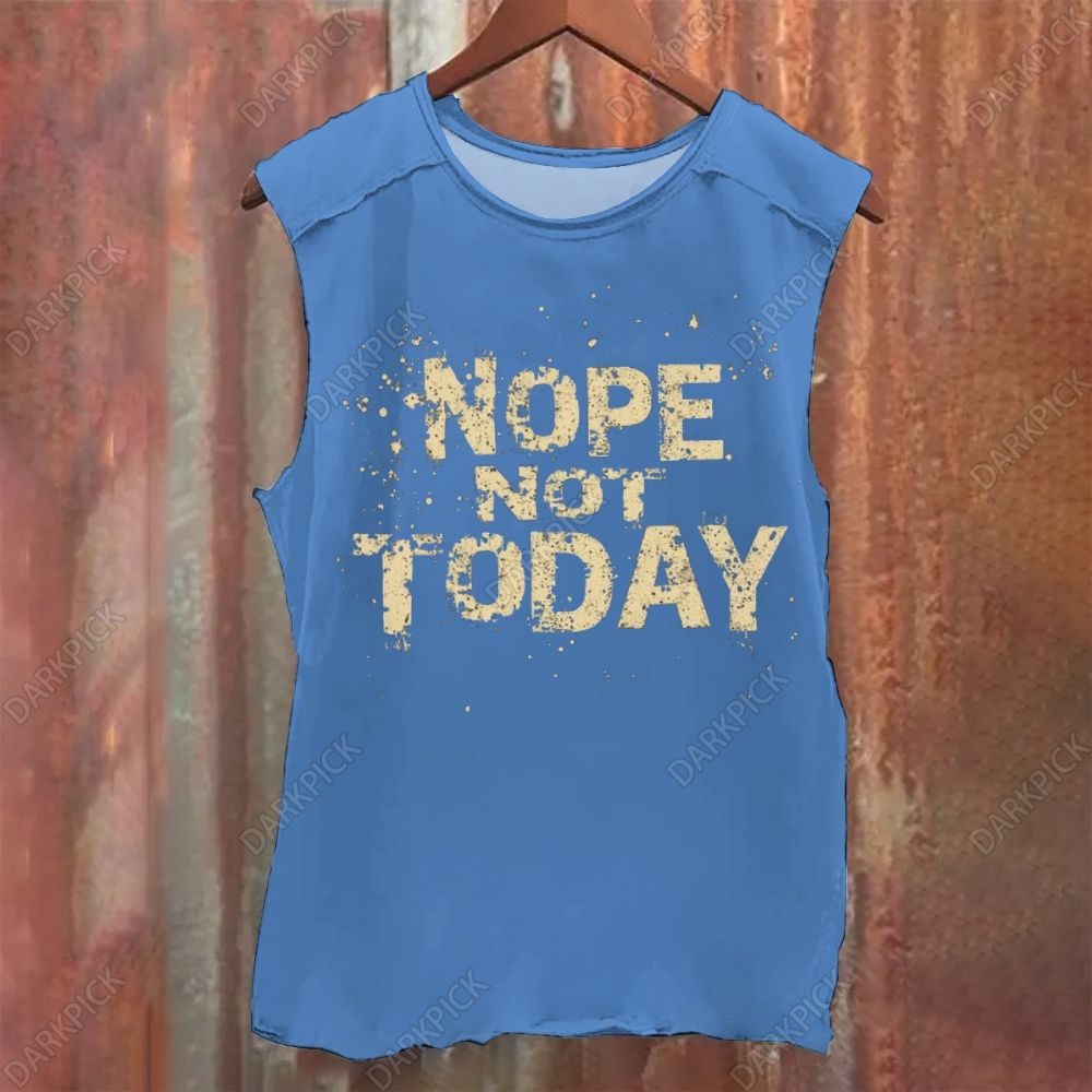 Unisex Vintage Washed Nope Not Today Tank Top