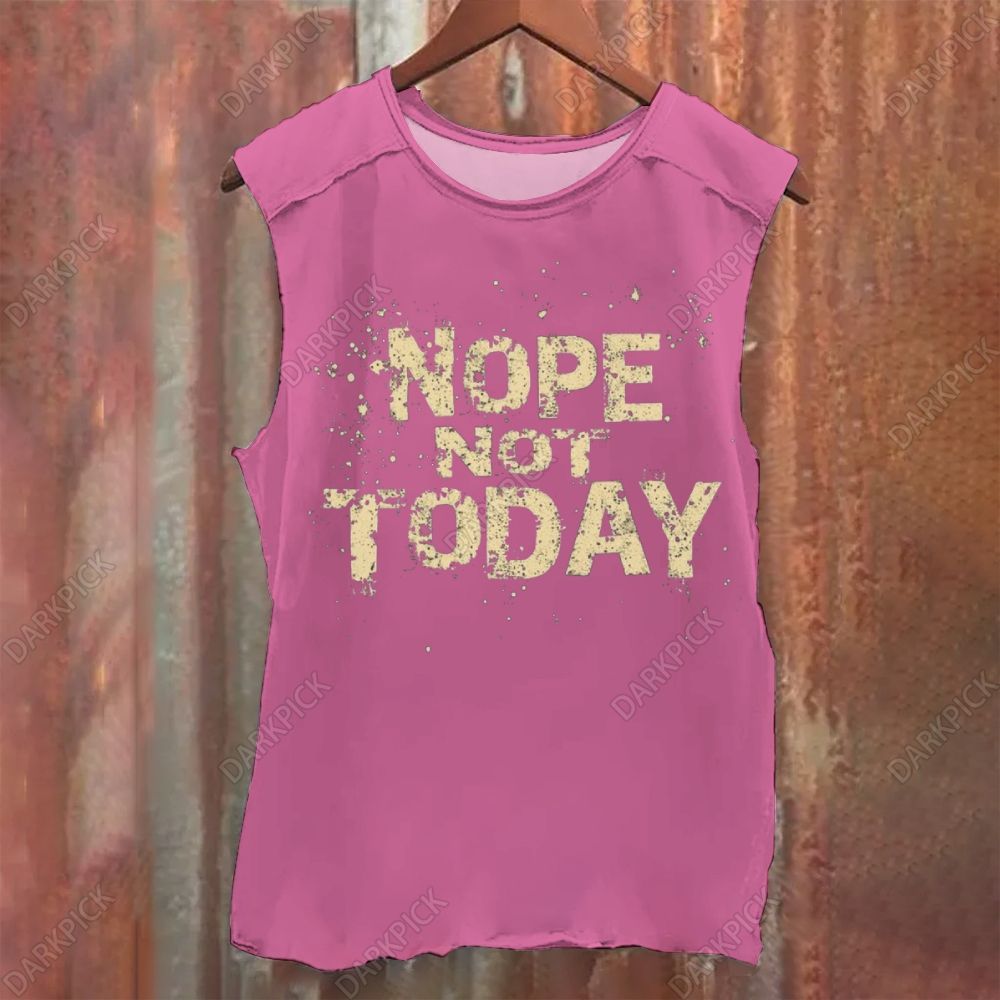 Unisex Vintage Washed Nope Not Today Tank Top