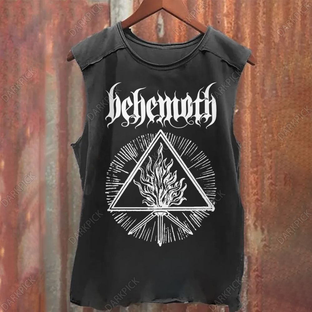 Unisex Vintage Washed Behemoth Metal Band Tank Top