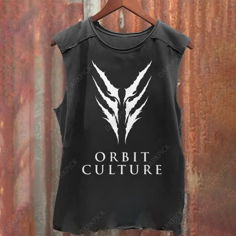 Unisex Vintage Washed Orbit Culture Metal Band Tank Top