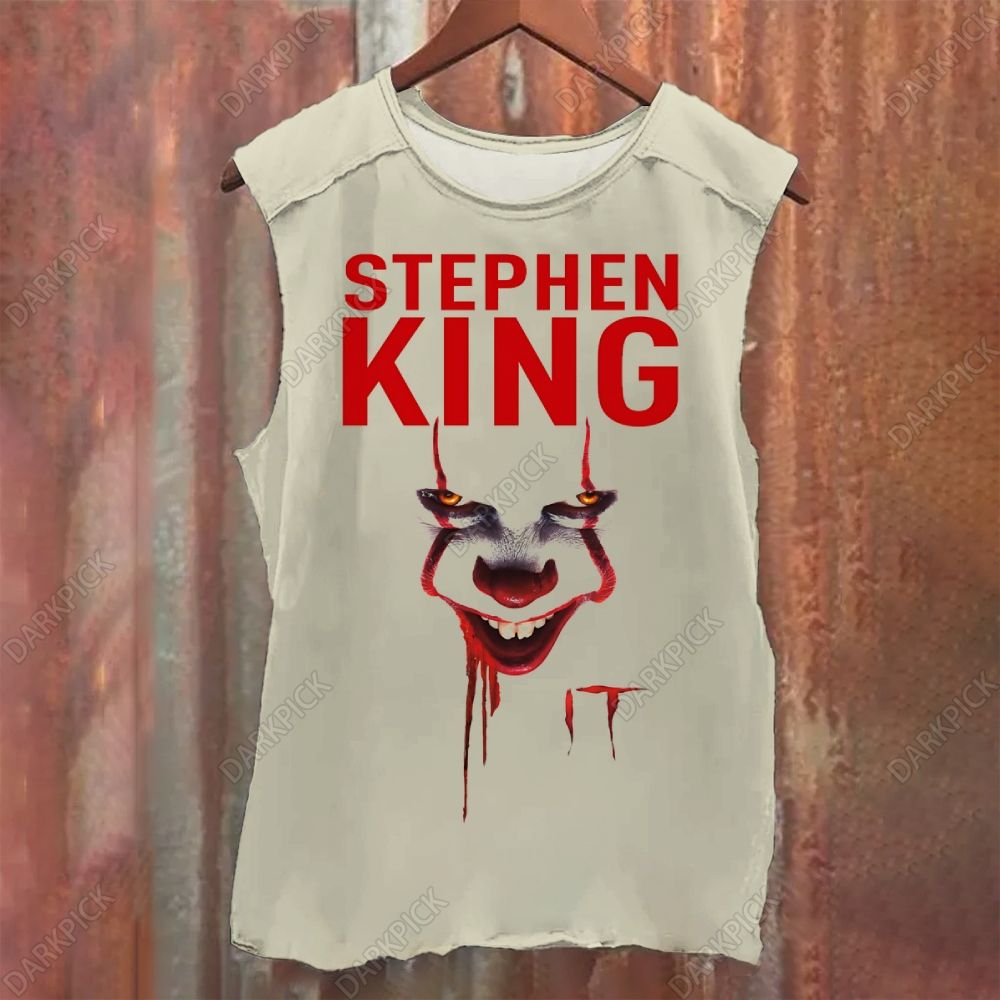 Stephen King IT Horror Movie Vintage Washed Tank Top