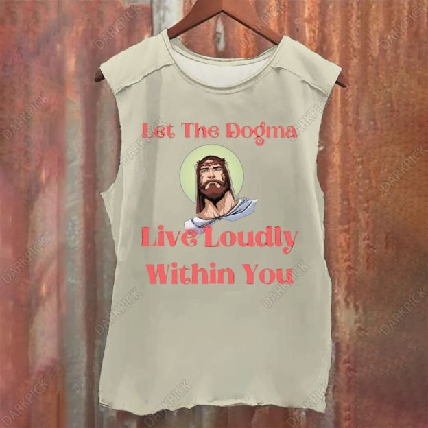 Let The Dogma Live Loudly Within You Jesus Vintage Washed Tank Top