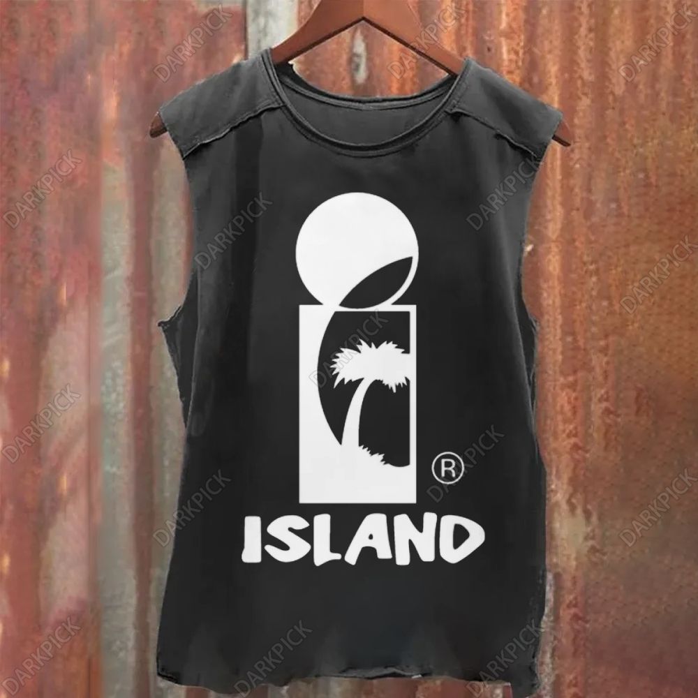 Island Records Vintage Washed Tank Top