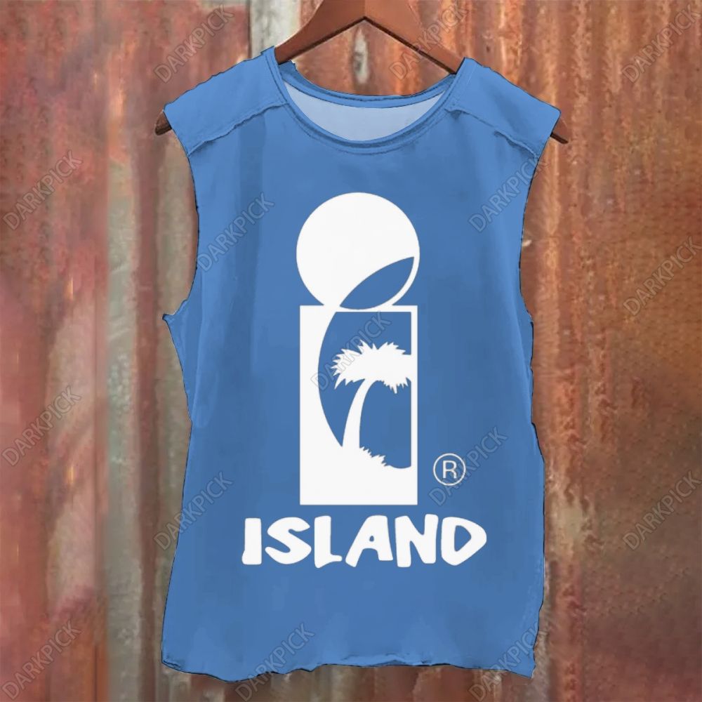 Island Records Vintage Washed Tank Top