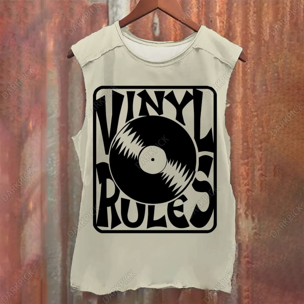 Phonograph Record Vintage Washed Tank Top