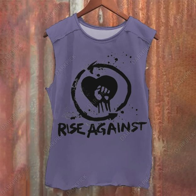 Rise Against Punk Band Vintage Washed Tank Top