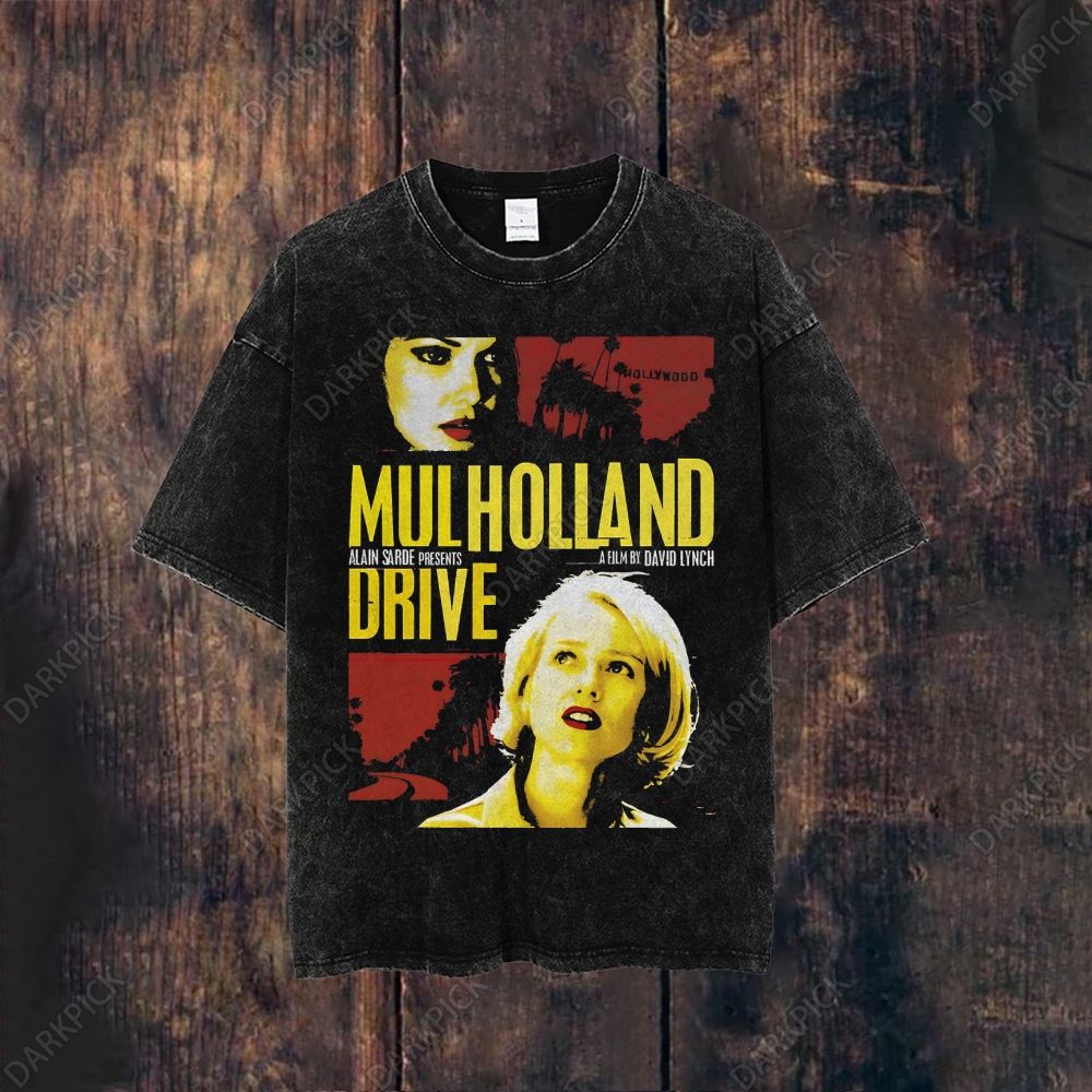 Mulholland Drive Horror Movie Washed T-shirt